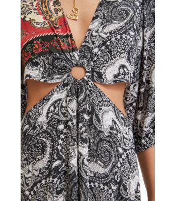 ROBE LONGUE DECOUPES MOTIF PAISLEY