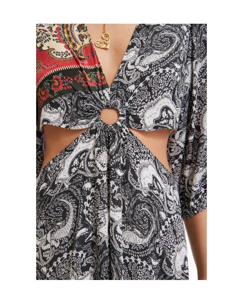 ROBE LONGUE DECOUPES MOTIF PAISLEY