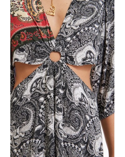 ROBE LONGUE DECOUPES MOTIF PAISLEY