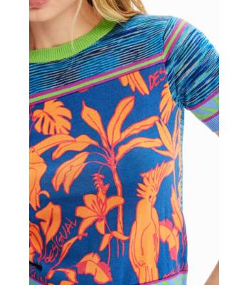 T-SHIRT TROPICAL MAILLE