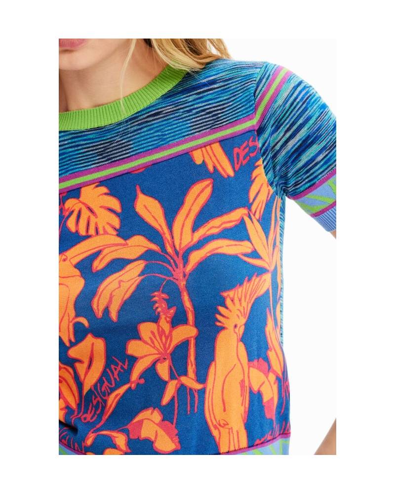 T-SHIRT TROPICAL MAILLE