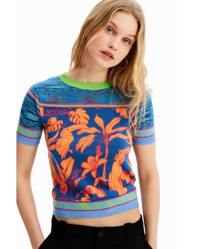 T-SHIRT TROPICAL MAILLE