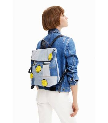 SAC A DOS MOYEN DENIM SMILEY®