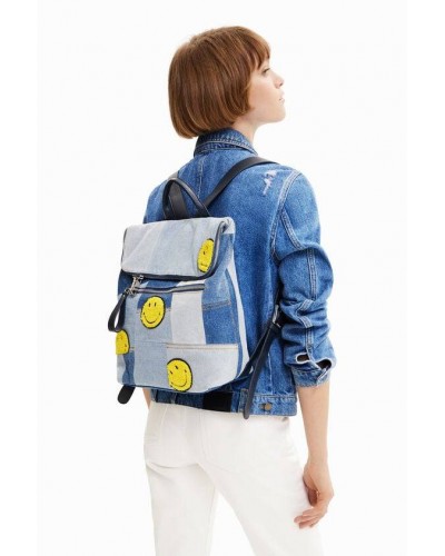 SAC A DOS MOYEN DENIM SMILEY®