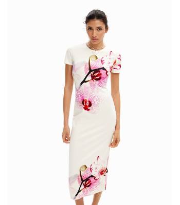 ROBE MIDI ORCHIDEES M....