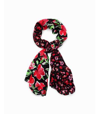 FOULARD RECTANGULAIRE FLEURS