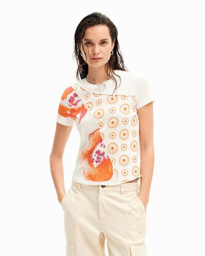 T-SHIRT PATCHWORK FLEURS