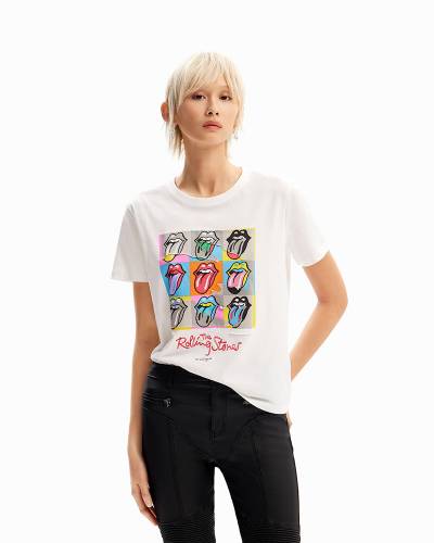 T-SHIRT MULTICOLORE DES ROLLING STONES.