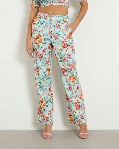 PANTALON DROIT IMPRIMÉ FLORAL