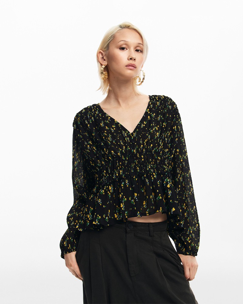 BLOUSE À IMPRIMÉ FLORAL